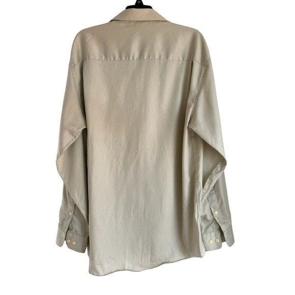 PERRY ELLIS Portfolio MENS WRINKLE FREE Textured Fabric DRESS SHIRT L 16 34/35 - Picture 2 of 10